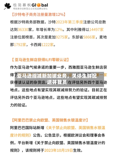 亚马逊缩减新加坡业务	，关停生鲜配送并裁员-第3张图片