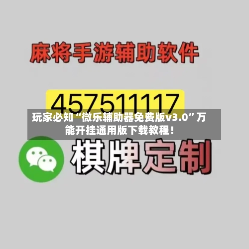玩家必知“微乐辅助器免费版v3.0	”万能开挂通用版下载教程！-第2张图片