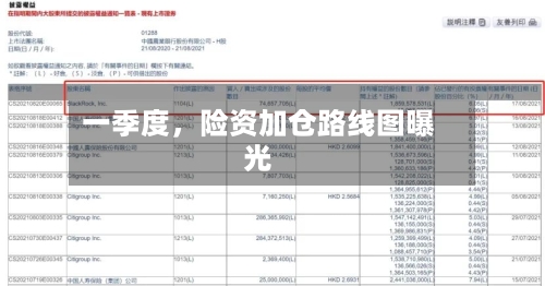 一季度，险资加仓路线图曝光-第1张图片