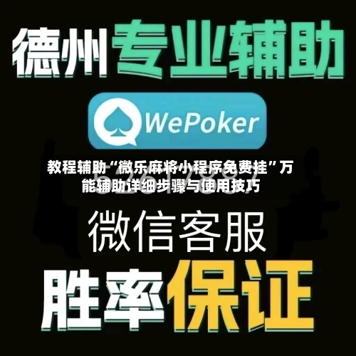教程辅助“微乐麻将小程序免费挂	”万能辅助详细步骤与使用技巧-第1张图片