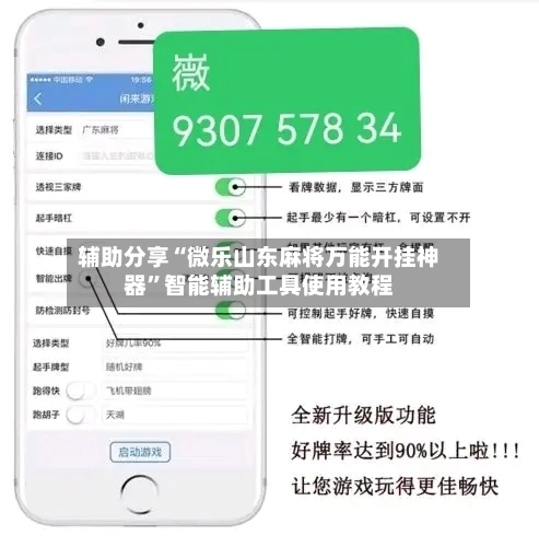 辅助分享“微乐山东麻将万能开挂神器”智能辅助工具使用教程-第3张图片