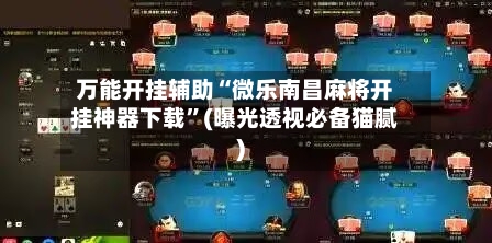 万能开挂辅助“微乐南昌麻将开挂神器下载”(曝光透视必备猫腻)-第2张图片