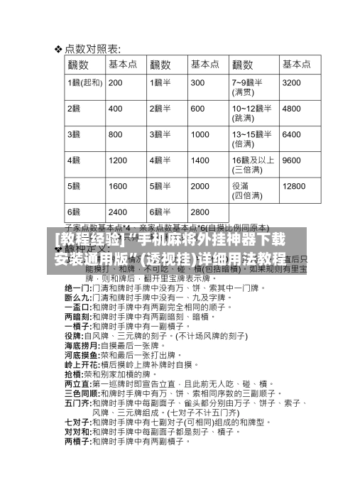 [教程经验]“手机麻将外挂神器下载安装通用版”(透视挂)详细用法教程-第3张图片