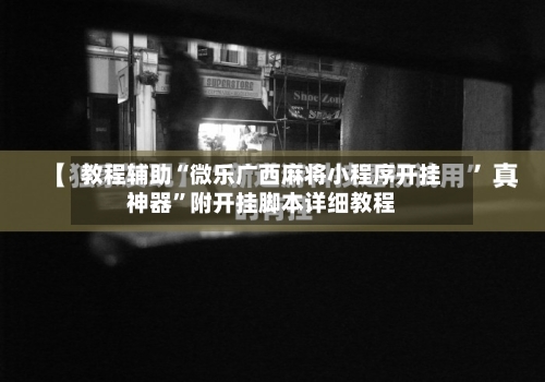 教程辅助“微乐广西麻将小程序开挂神器”附开挂脚本详细教程-第2张图片
