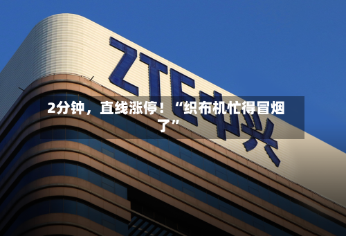 2分钟，直线涨停！“织布机忙得冒烟了”-第1张图片