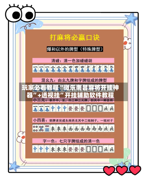 玩家必看教程“微乐南昌麻将开挂神器”+透视挂”开挂辅助软件教程-第2张图片