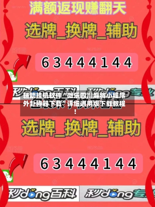 辅助挂机软件“微乐四川麻将小程序外卦神器下载”详细通用版下载教程！-第3张图片