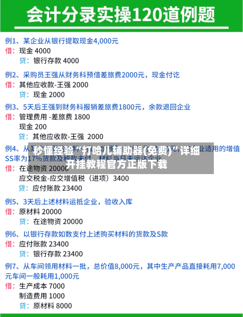 秒懂经验“打哈儿辅助器(免费)”详细开挂教程官方正版下载-第1张图片