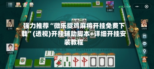 强力推荐“微乐捉鸡麻将开挂免费下载”(透视)开挂辅助脚本+详细开挂安装教程-第1张图片