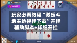 玩家必看教程“微乐斗地主透视挂下载”开挂辅助脚本+详细开挂-第3张图片