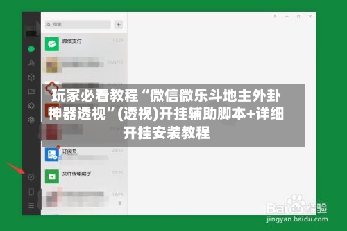 玩家必看教程“微信微乐斗地主外卦神器透视”(透视)开挂辅助脚本+详细开挂安装教程-第2张图片