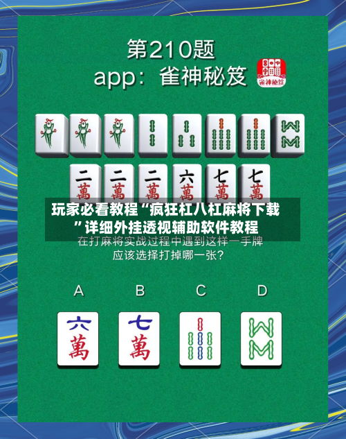 玩家必看教程“疯狂杠八杠麻将下载”详细外挂透视辅助软件教程-第3张图片