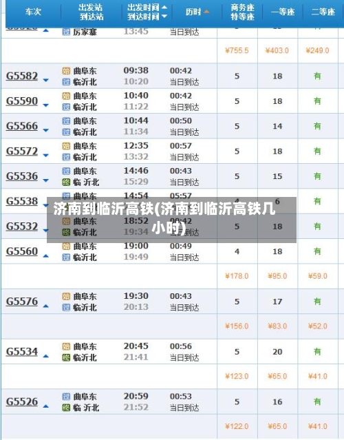 济南到临沂高铁(济南到临沂高铁几小时)-第2张图片