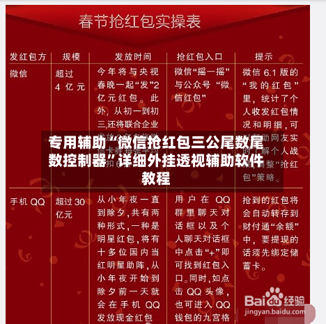 专用辅助“微信抢红包三公尾数尾数控制器”详细外挂透视辅助软件教程-第1张图片