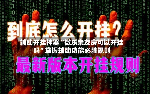 辅助开挂神器“微乐亲友房可以开挂吗”掌握辅助功能必胜规则-第3张图片