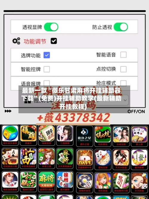 最新一款“微乐甘肃麻将开挂辅助器下载	”(免费)开挂辅助教学(最新辅助开挂教程)-第2张图片