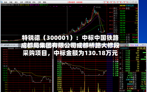 特锐德（300001）：中标中国铁路成都局集团有限公司成都桥路大修段采购项目，中标金额为130.18万元-第1张图片