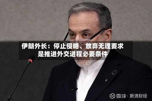 伊朗外长：停止侵略、放弃无理要求是推进外交进程必要条件-第2张图片