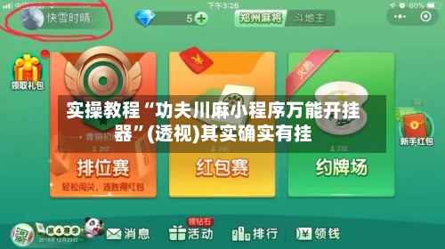 实操教程“功夫川麻小程序万能开挂器”(透视)其实确实有挂-第3张图片