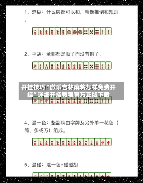 开挂技巧“微乐吉林麻将怎样免费开挂”详细开挂教程官方正版下载-第3张图片