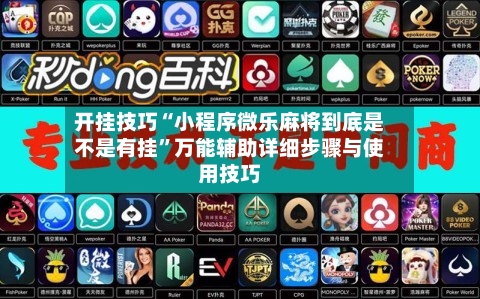 开挂技巧“小程序微乐麻将到底是不是有挂”万能辅助详细步骤与使用技巧-第2张图片