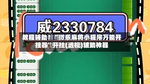 教程辅助！“微乐麻将小程序万能开挂器”开挂(透视)辅助神器-第1张图片