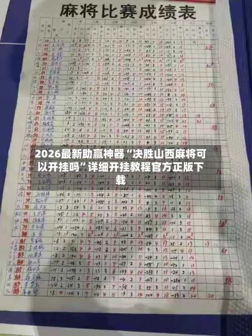 2026最新助赢神器“决胜山西麻将可以开挂吗”详细开挂教程官方正版下载-第1张图片