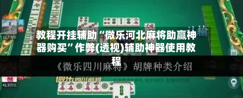 教程开挂辅助“微乐河北麻将助赢神器购买”作弊(透视)辅助神器使用教程-第1张图片