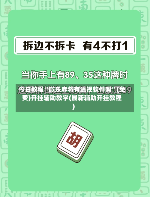 今日教程“微乐麻将有透视软件吗”(免费)开挂辅助教学(最新辅助开挂教程)-第2张图片