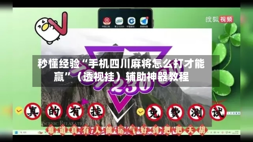 秒懂经验“手机四川麻将怎么打才能赢	”（透视挂）辅助神器教程-第2张图片