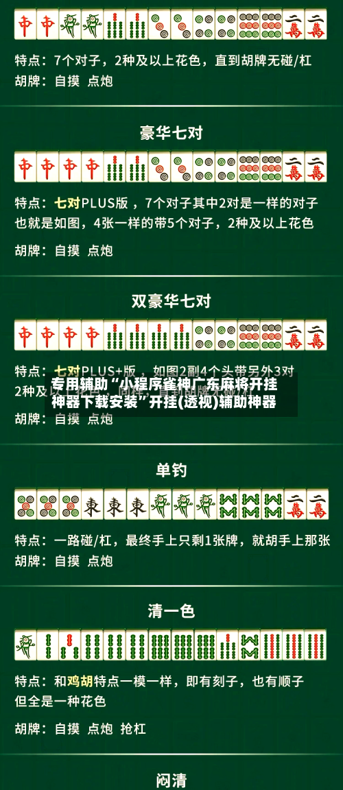 专用辅助“小程序雀神广东麻将开挂神器下载安装”开挂(透视)辅助神器-第1张图片