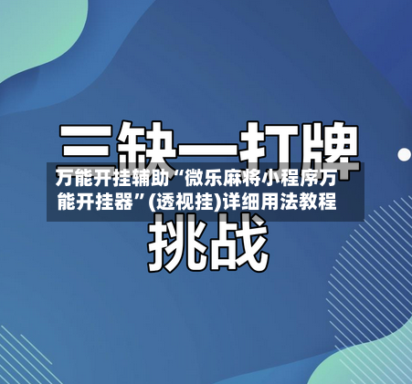 万能开挂辅助“微乐麻将小程序万能开挂器”(透视挂)详细用法教程-第3张图片