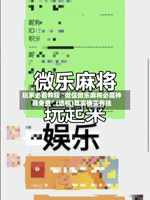 玩家必看教程“微信微乐麻将必赢神器免费	”(透视)其实确实有挂-第1张图片