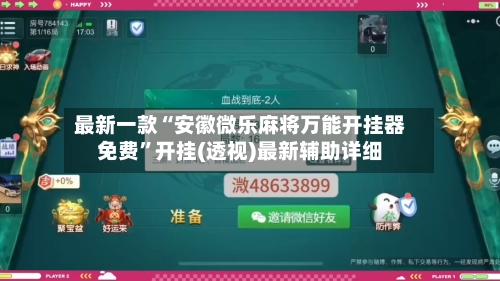最新一款“安徽微乐麻将万能开挂器免费”开挂(透视)最新辅助详细-第2张图片