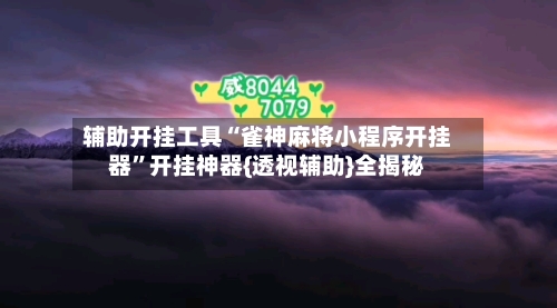 辅助开挂工具“雀神麻将小程序开挂器”开挂神器{透视辅助}全揭秘-第2张图片