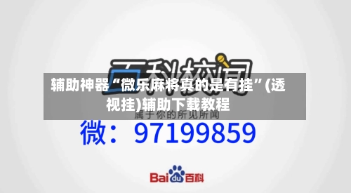 辅助神器“微乐麻将真的是有挂”(透视挂)辅助下载教程-第2张图片