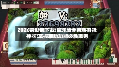 2026最新版下载:微乐贵州麻将开挂神器!掌握辅助功能必胜规则-第2张图片