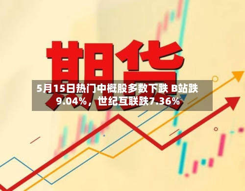 5月15日热门中概股多数下跌 B站跌9.04%，世纪互联跌7.36%-第2张图片