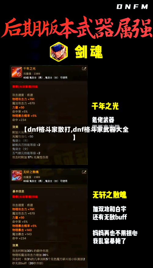 【dnf格斗家散打,dnf格斗家武器大全】-第1张图片