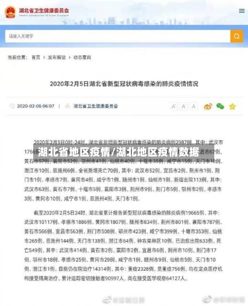 湖北省地区疫情/湖北地区疫情数据-第2张图片