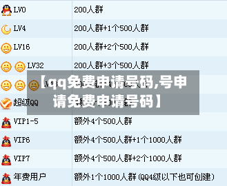 【qq免费申请号码,号申请免费申请号码】-第2张图片