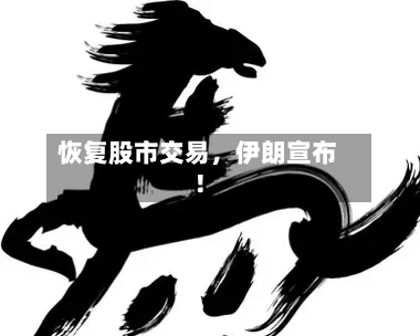 恢复股市交易，伊朗宣布！-第3张图片
