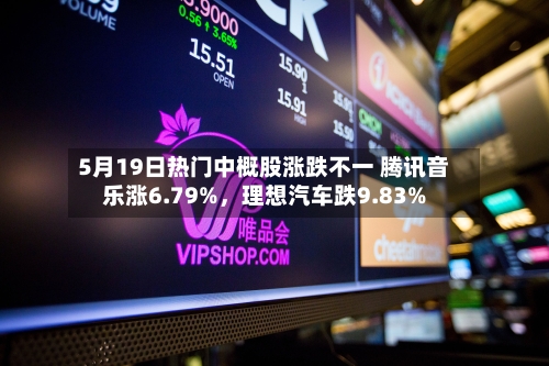 5月19日热门中概股涨跌不一 腾讯音乐涨6.79%，理想汽车跌9.83%-第1张图片