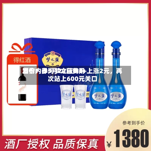 酒价内参5月20日费用发布：洋河梦之蓝M6+上涨2元	，再次站上600元关口-第1张图片