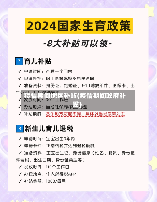 疫情期间地区补贴(疫情期间政府补贴)-第2张图片