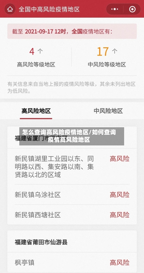 怎么查询高风险疫情地区/如何查询疫情高风险地区-第1张图片